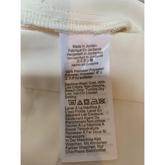 J.Crew Jamie Pants Womens Size 8 Ivory Polyester Elastic Waistband - Picture 4 of 4